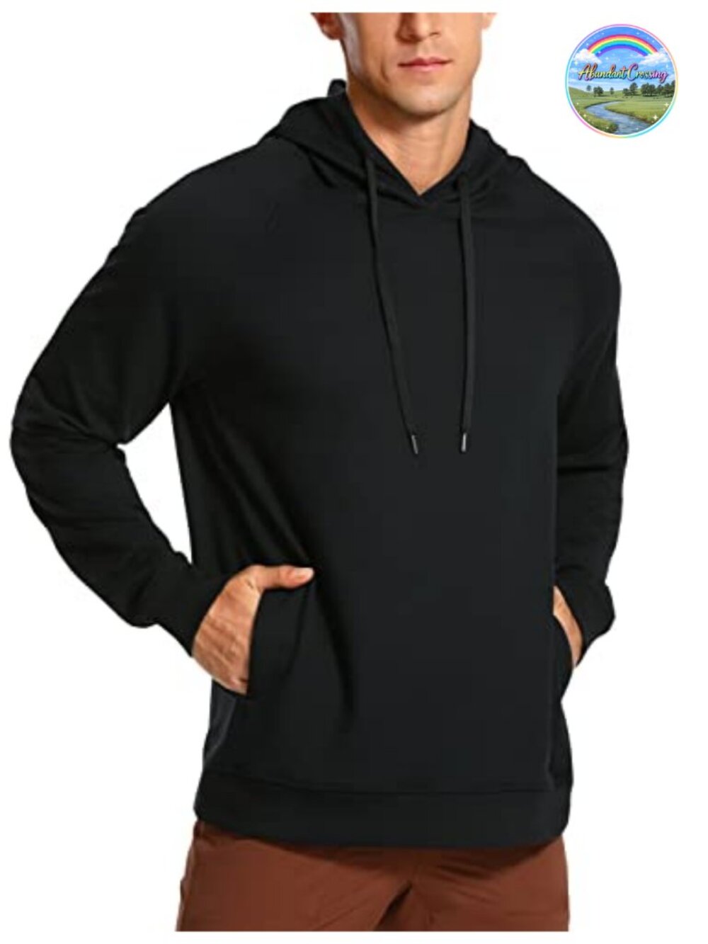 Men's French Terry Hoodie Relaxed Fit Long Sleeve Pullover Sweatshirt